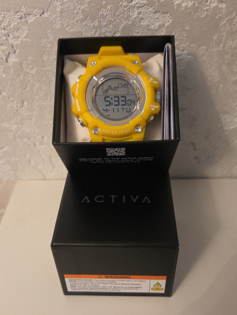 Activa Yellow Digital Sports Watch for Men